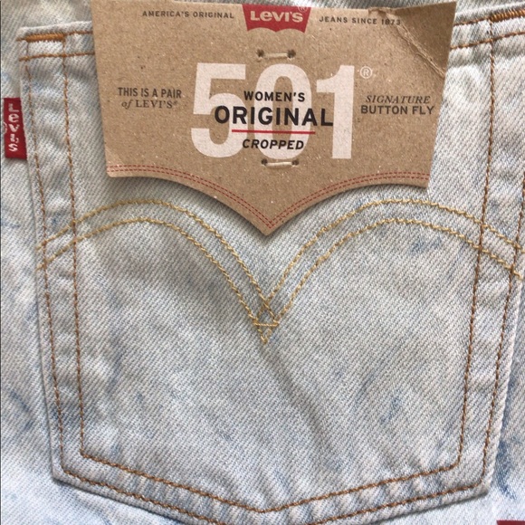 LEVI’S 501® HIGH RISE STRAIGHT LEG CROPPED ORIGINAL WOMEN'S JEANS🎀🎀 - Picture 6 of 14